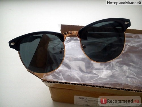Очки Aliexpress HOT New Classic Popular Unisex Retro Avaitor Golden Mirrored Sunglasses Glasses фото