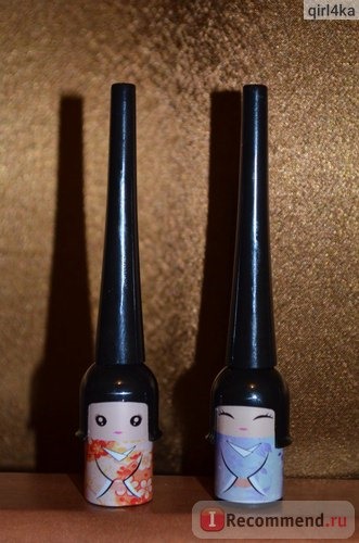 Подводка для глаз Aliexpress Cosmetic Waterproof Liquid Eyeliner Pen Makeup in Cute Dool Bottle Women Beauty Care Eye Liner фото