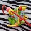 Пальчиковый лабиринт Aliexpress Hot Baby Wooden Toy Mini Around The Beads Wire Maze Educational Game Colorful фото