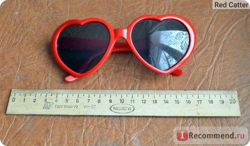 Солнцезащитные очки Buyincoins Retro Funny Love Heart Shape Lolita Sunglasses Glasses фото