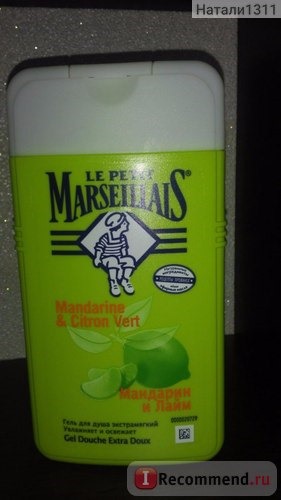 Гель для душа Le Petit Marseillais Mandarine & Citron Vert Gel 