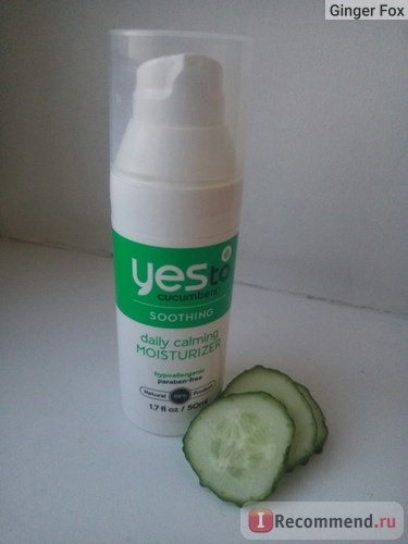 Крем для лица YES TO cucumbers. Soothing daily calming moisturizer (без SPF) фото