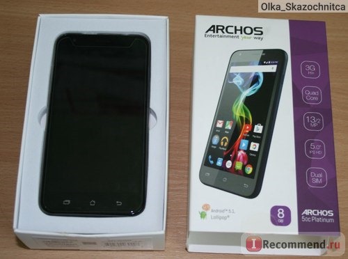 Смарстфон Archos 50C Platinum в коробке