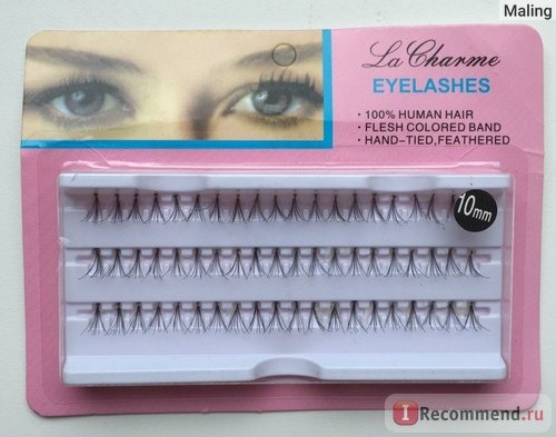 Накладные ресницы (пучки) Aliexpress 60pcs Individual Lashes Semi-Hand Made Black False Eyelash Natural Long Cluster Extension Set Makeup 8/10/12mm фото