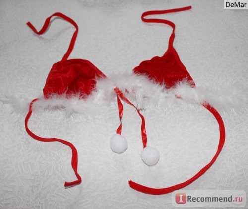 Эротическое белье Aliexpress Cosplay Stripper Clothes Rushed Bra Lingerie Ladies Sexy Santa Girl Christmas Xmas Bunny Outfit Fancy Costume Bikini Underwear фото