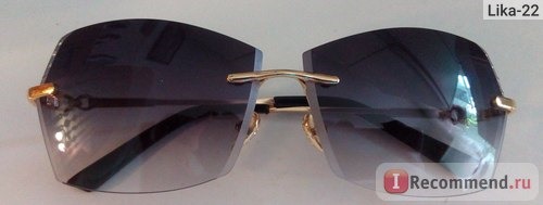 Солнцезащитные очки Aliexpress FEISHINI Superstar Artificial Crystal Embellishment Brand Designer 2017 Rimless Sunglasses Women Gradient Vintage UV Protection фото