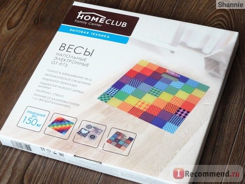 Электронные напольные весы HomeClub GT-973