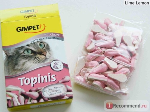 Витамины Gimpet Topinis для кошек с творогом и таурином фото