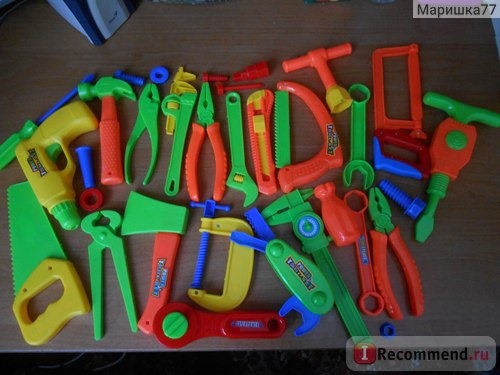 Aliexpress 34PCS Repair Tools Toys Plastic Fancy Dress Instruments Toy Kit Tools for Children, Model Number: 98820 фото