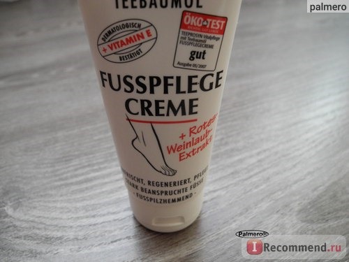 Крем для ног Teeprosyn Fusspflege creme (100ml) с маслом чайного дерева фото