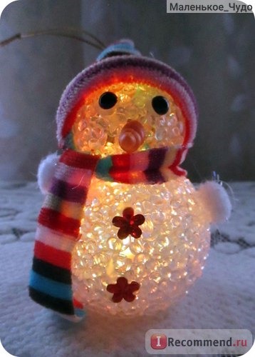 Fix Price Снеговик светящийся фото