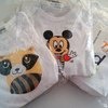 Костюм Aliexpress детский Baby rompers long sleeve cotton baby infant cartoon Animal newborn baby clothes romper+hat+pants 3pcs clothing set фото