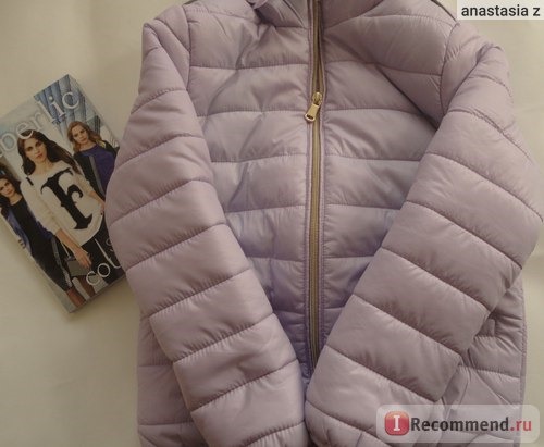 Утеплённая куртка с капюшоном для девочки Faberlic фото