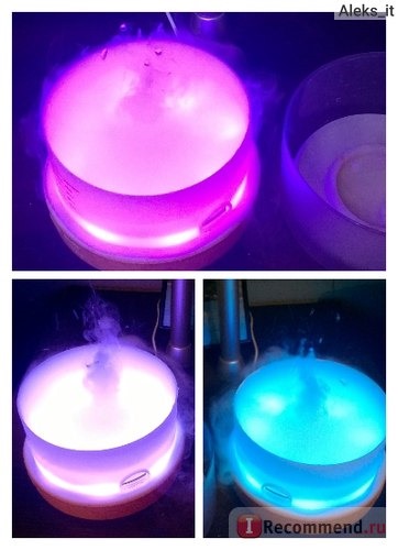 Аромадиффузор Aliexpress 500ml remote control Aroma Essential Oil Diffuser Ultrasonic Air Humidifier with 4 Timer Settings 7 Color Changing LED lamp K198 фото