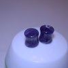 Бижутерия Aliexpress Плаги ZKTH -Pair Of Purple Natural Stone Ear Plugs Double Flared Ear Gauges Stretcher Pircing Oreja Piercings Body Piercing Jewelry фото