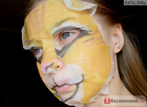 Тканевая маска для лица Berrisom Animal mask Cat (Collagen) фото