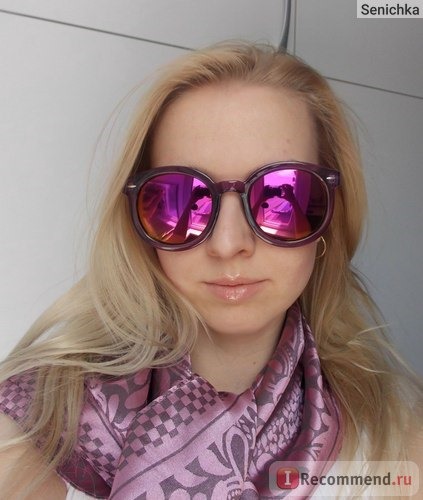 Очки Aliexpress Fashion Women Retro Jelly Sunglasses Mirrored Lens Eyewear Plastic Frame Glasses фото