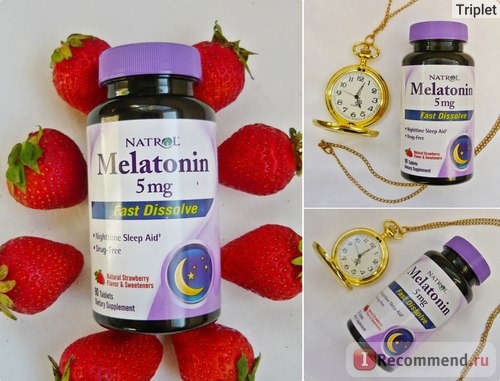 Снотворное Natrol Melatonin, Fast Dissolve, Strawberry, 5 mg фото