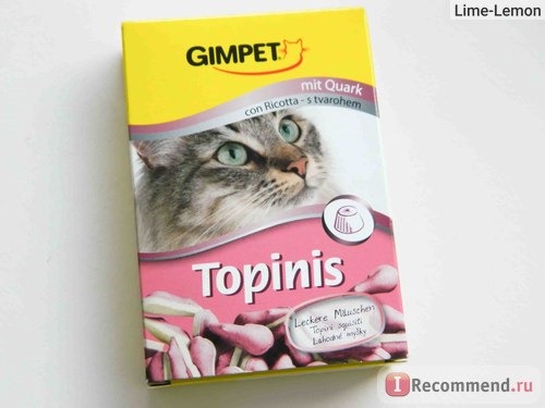 Витамины Gimpet Topinis для кошек с творогом и таурином фото