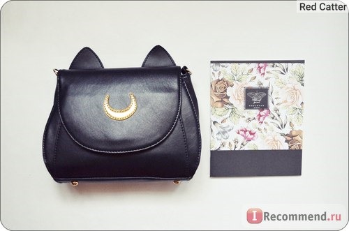 Сумка Aliexpress 2015 Summer Limited Sailor Moon Bag Ladies Handbag Black White Cat Luna Moon Women Messenger Crossbody Bag YA40-67 фото