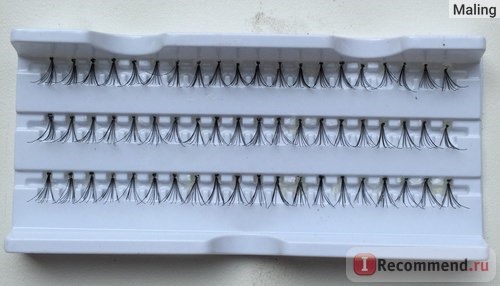 Накладные ресницы (пучки) Aliexpress 60pcs Individual Lashes Semi-Hand Made Black False Eyelash Natural Long Cluster Extension Set Makeup 8/10/12mm фото