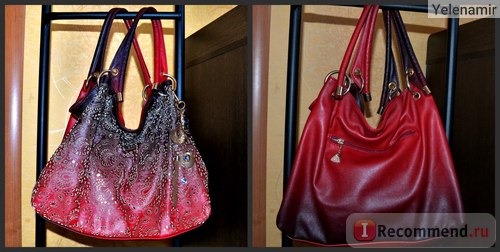 Сумка Aliexpress REALER Brand designer handbag female PU leather hollow out bags handbags color gradient tassel bag ladies portable shoulder bag фото