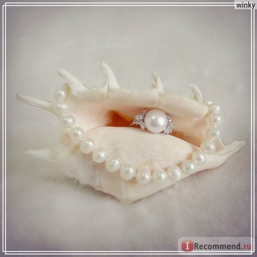 Ювелирные изделия SUNLIGHT BRILLIANT Серебряное кольцо с жемчугом и фианитами фото