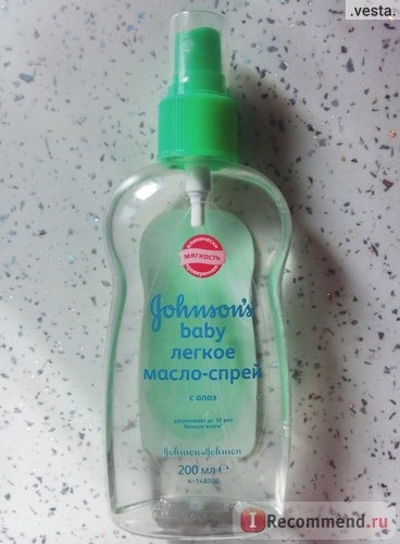 Масло для младенцев Джонсон Беби легкое масло-спрей с алоэ фото