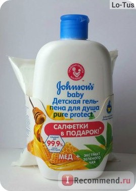 Детская гель-пена Johnson's baby Pure protect с экстрактом зеленого чая фото