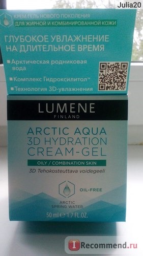 Крем-гель для лица Lumene Arctic aqua 3D Hydration Cream-gel for oily/combination skin фото