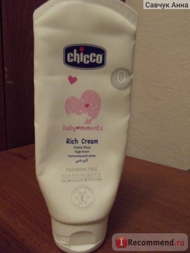 Детская косметика Chicco Питательный крем Rich Cream фото