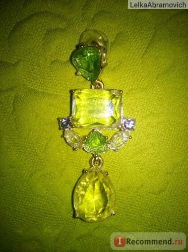 Бижутерия Aliexpress Серьги Fashion accessories green crystal exquisite stud earring фото