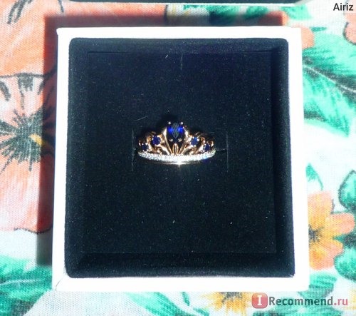 Ювелирные изделия Sokolov jewelry Золотое кольцо с сапфирами и бриллиантами 6012053 № 154 фото