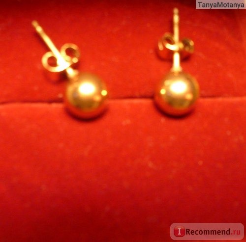 Бижутерия Buyincoins Серьги-пуссеты New Fashion Women Elegant Gold Color Ball Shape Studs Earrings ME-034 фото
