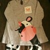 Костюм Aliexpress retail girls baby clothes Little Cow modeling clothes 100% cotton casual long-sleeved T-shirt+Pants suit Tracksuit фото