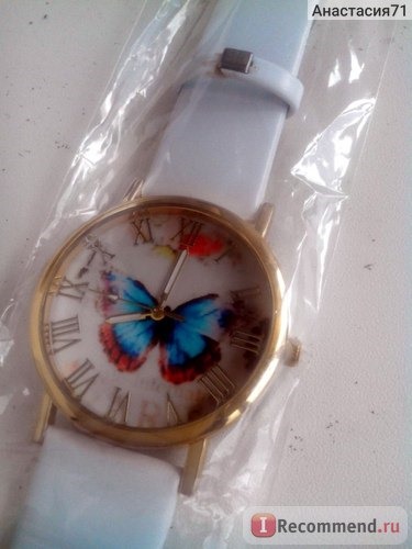 Наручные часы Aliexpress Geneva watch women's butterfly faux leather strap analog quartz wrist loose-fitting wrist watches фото