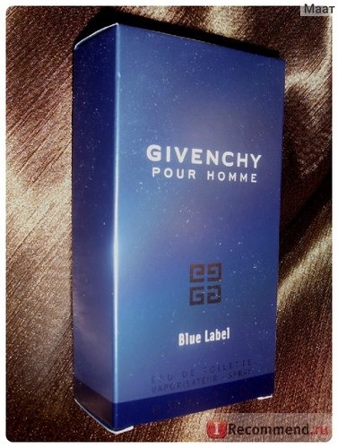 Givenchy Pour Homme Blue Label eau de toilette фото