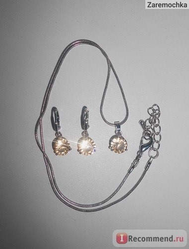 Бижутерия Aliexpress 21 Colors Jewelry Sets for Women Round Cubic Zircon Hypoallergenic Copper Necklace/Earrings Jewelry Sets Wholesale фото