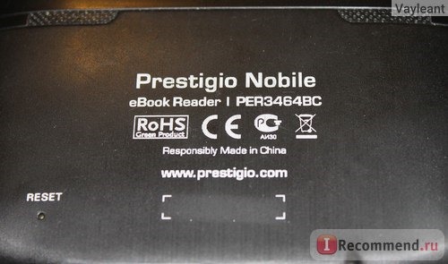 Электронная книга Prestigio E-Book Reader PER3464BC фото