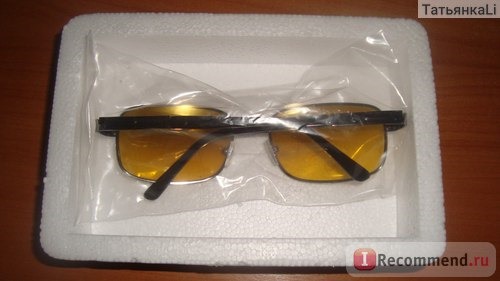 Очки Aliexpress Ночного видения для вождения (желтые линзы). High Quality New Men Women Classic Night Vision Driving Glasses Eye-glasses Yellow Lens фото