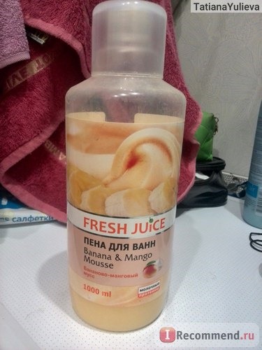 Пена для ванны Fresh Juice Бананово-манговый мусс фото