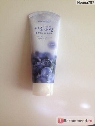 Пенка для умывания TONY MOLY Clean Dew BlueBerry Foam Cleanser с экстрактом черники фото