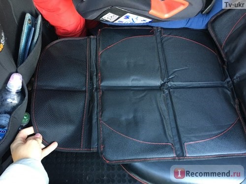 Протектор для автомобильного сидения под детское автокресло Aliexpress LUNDA OXFORD Luxury Car Seat Protector,Child or Baby Auto Seat Protector Mat,Protection For Car Seats,Black Leather фото