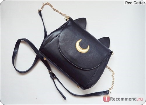 Сумка Aliexpress 2015 Summer Limited Sailor Moon Bag Ladies Handbag Black White Cat Luna Moon Women Messenger Crossbody Bag YA40-67 фото