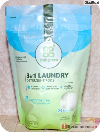 Стиральный порошок GrabGreen 3-in-1 Laundry Detergent, Fragrance Free фото