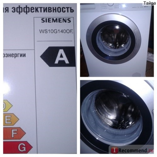 Стиральная машина Siemens WS 10G140 OE фото