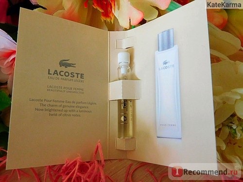 Миниатюра аромата Lacoste Pour Femme Legere 