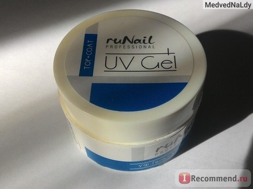 Гель для наращивания ногтей RuNail Top Coat UV Gel фото