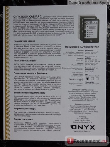 Электронная книга ONYX BOOX CAESAR 2 фото