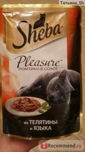 Корм для кошек Sheba Pleasure Ломтики в соусе из телятина и языка фото